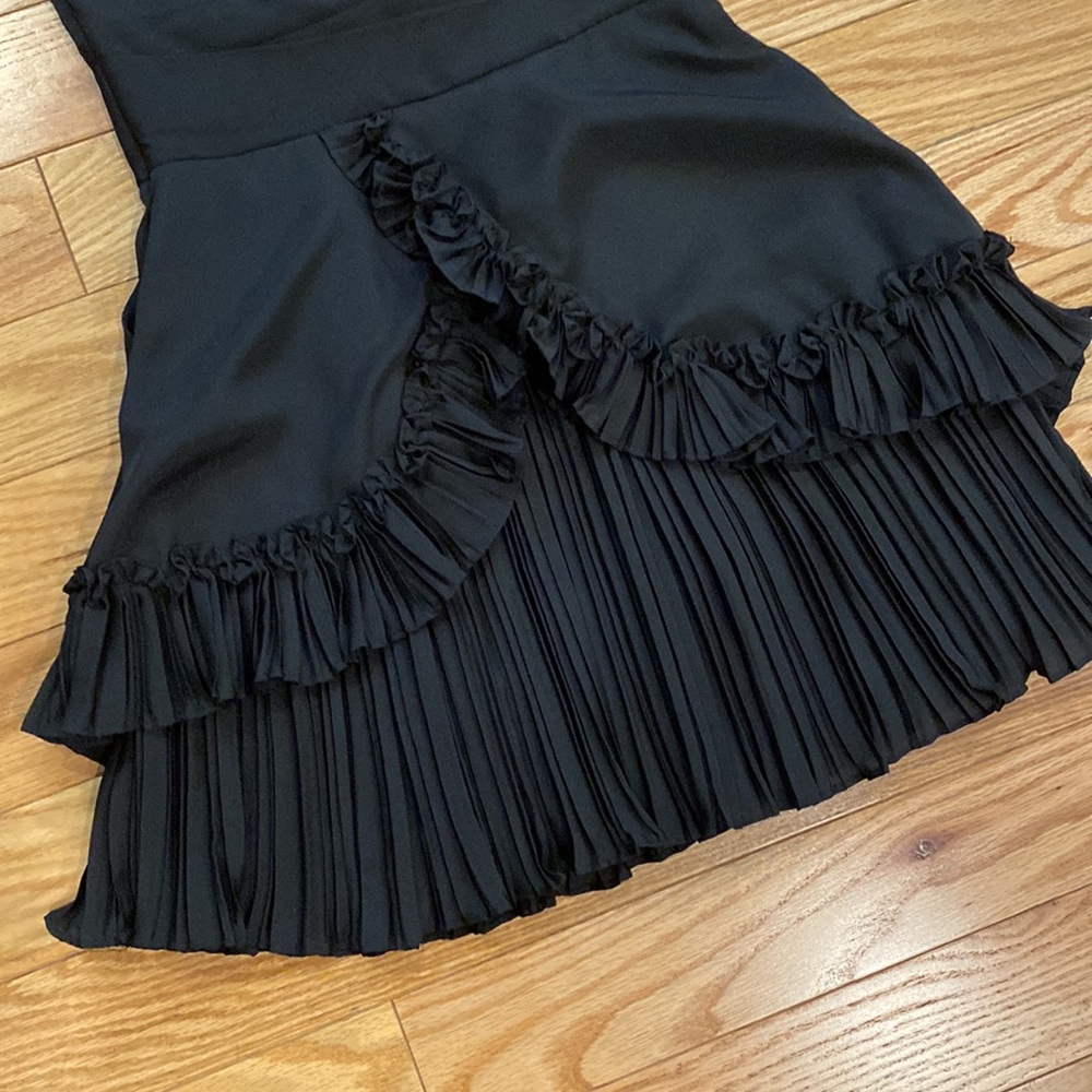 Lbd Bcbgeneration Black Ruffled Cocktail / Party … - image 5